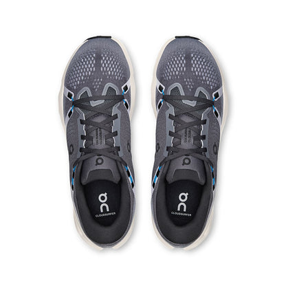 Top view of the On Cloudsurfer-2 Black-Malibu men’s running shoes 