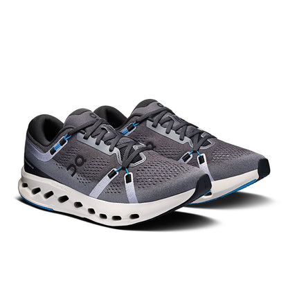 45-degree view of the On Cloudsurfer-2 Black-Malibu men’s running shoe 