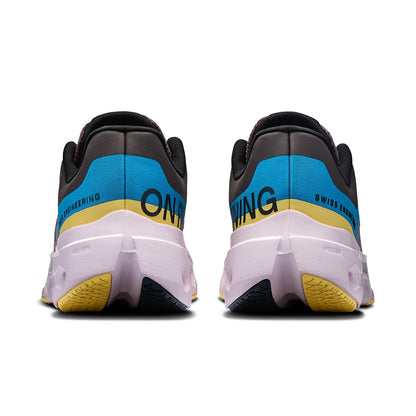 Back view of the On Cloudsurfer Next Malibu-Raspberry women’s running shoe 