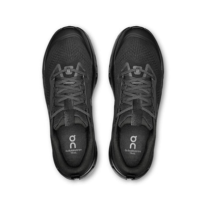 Top view of the On Cloudsurfer 2 Trail Black-Eclipse men’s running shoes 