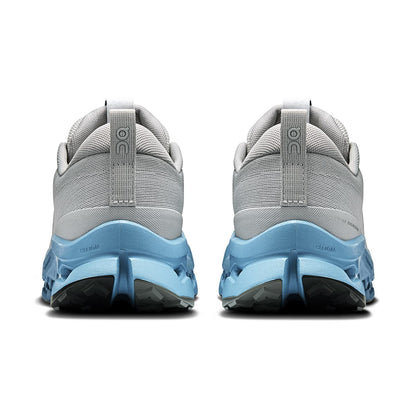 Back view of the On Cloudsurfer 2 Trail Rock-Niagara men’s running shoe 