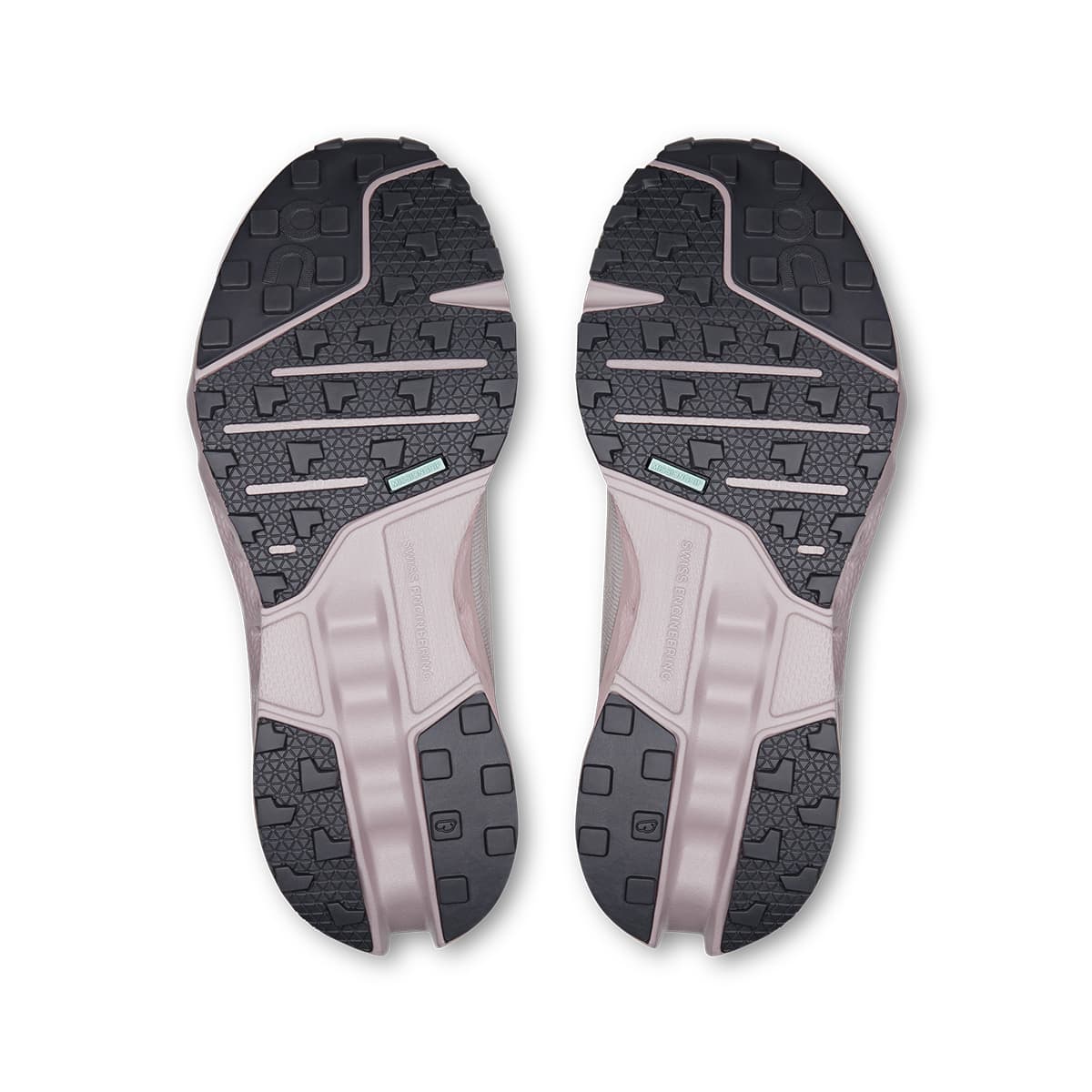 Top view of the On Cloudsurfer Trail Silver Mauve women’s running shoes 