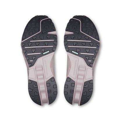Top view of the On Cloudsurfer Trail Silver Mauve women’s running shoes 