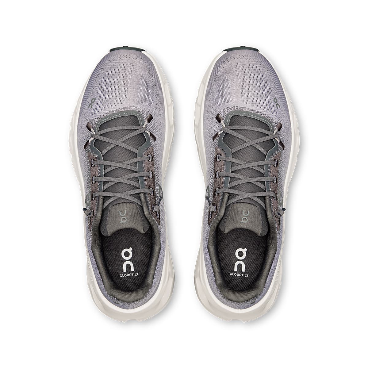 Top view of the On Cloudtilt Eclipse-Lilac women’s running shoes 