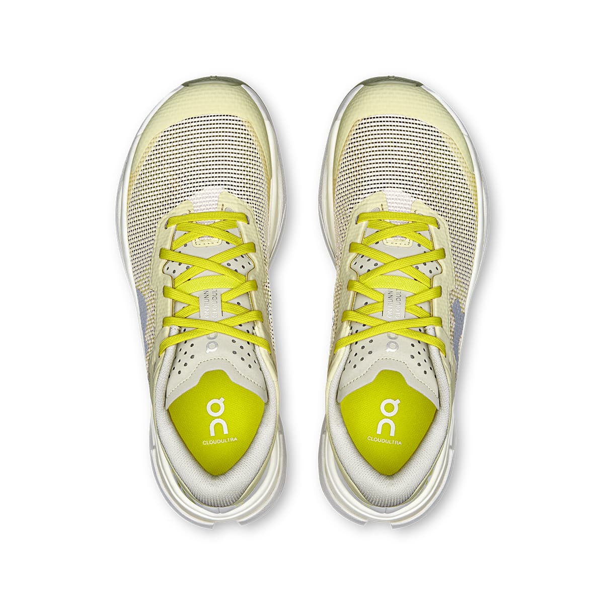 Top view of the On Running Cloudultra 3 Lychee-Lime women’s running shoes #color_lychee-lime