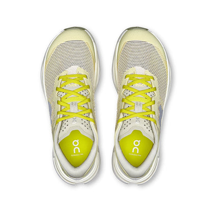 Top view of the On Running Cloudultra 3 Lychee-Lime women’s running shoes 