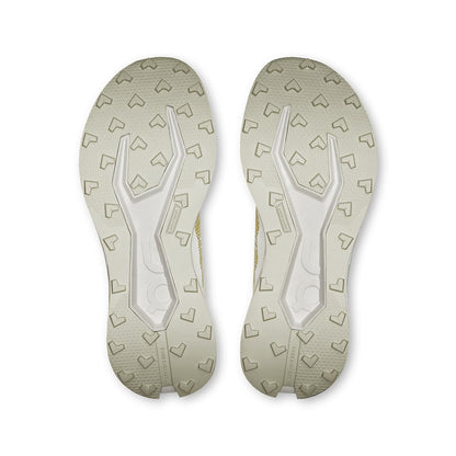 Soles of the On Running Cloudultra 3 Lychee-Lime women’s running shoes 