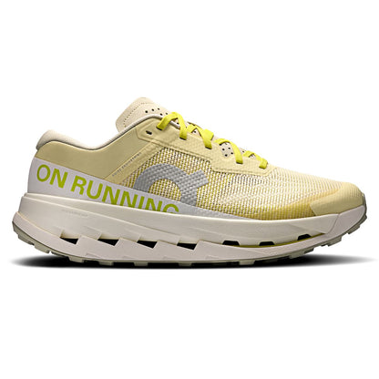 Right side view of the On Running Cloudultra 3 Pelican-White men’s running shoe 