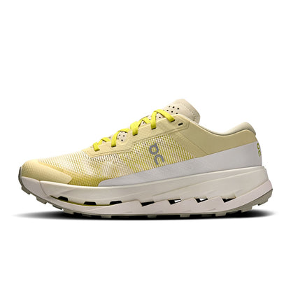 Left side view of the On Running Cloudultra 3 Pelican-White men’s running shoe 