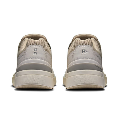 Back view of the On The Roger Advantage 2 White-Sand men’s running shoe 