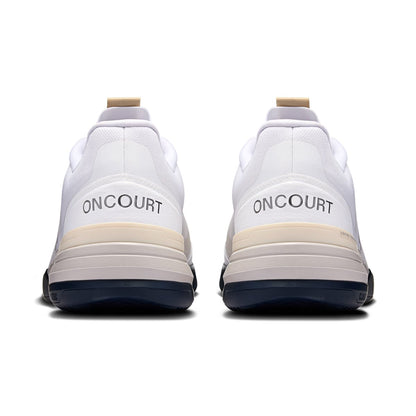 Back view of the On The Roger Advantage Pro Clay White-Cream men’s running shoe 