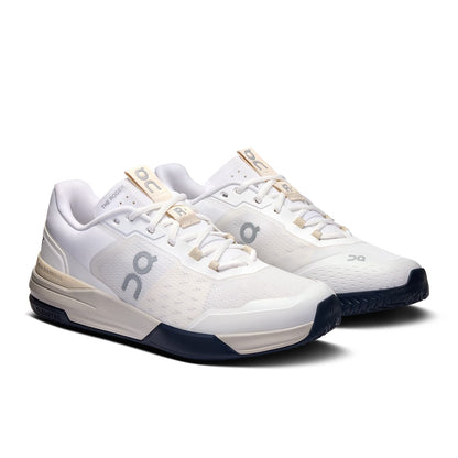 45-degree view of the On The Roger Advantage Pro Clay White-Cream men’s running shoe 