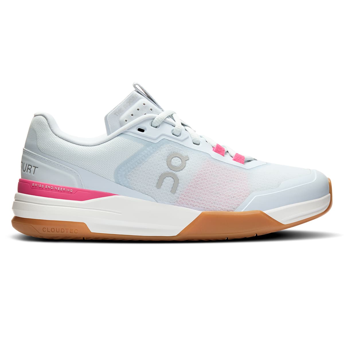 Right side view of the On The Roger Advantage Pro Arctic-White women’s running shoe #color_arctic-white