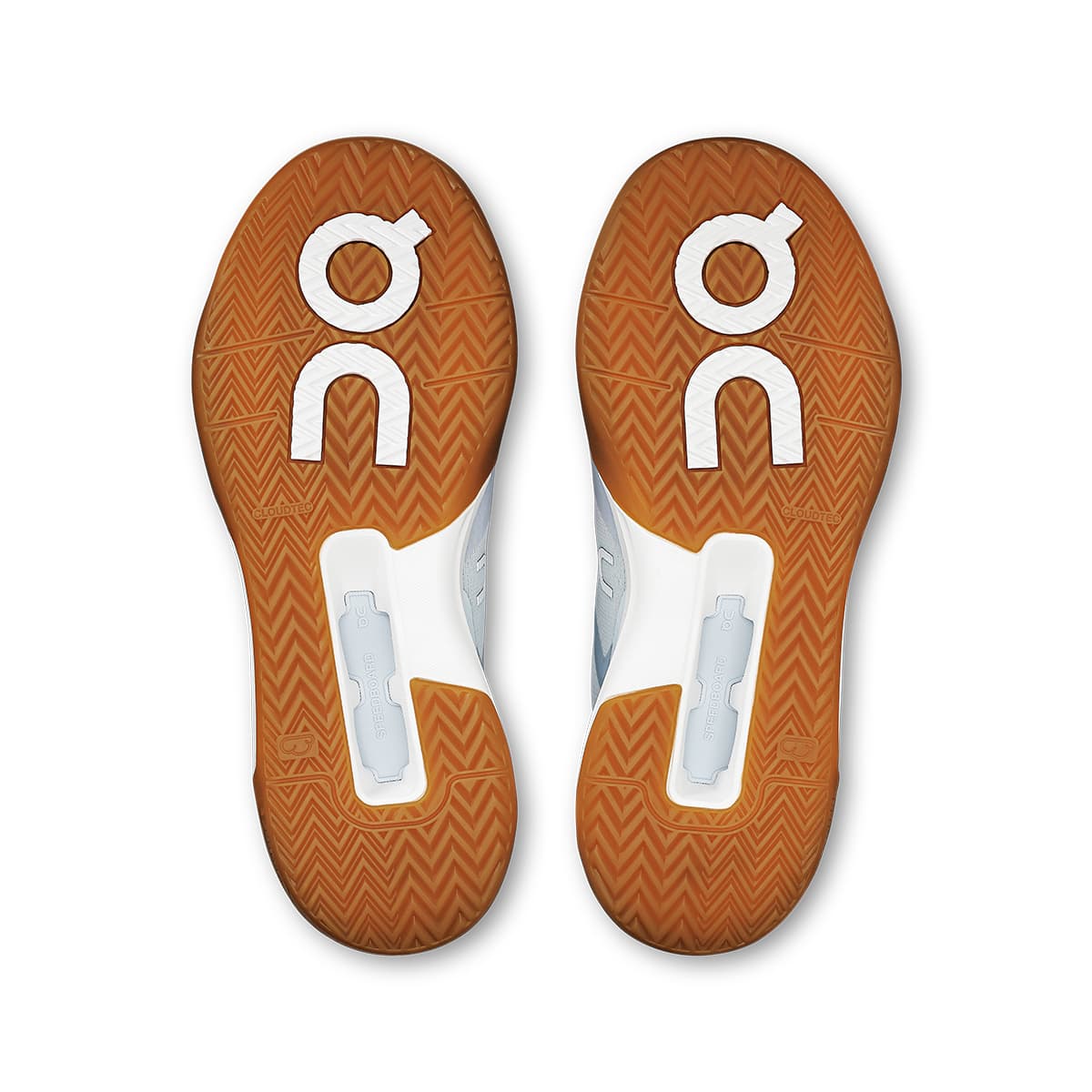 Soles of the On The Roger Advantage Pro Arctic-White women’s running shoes #color_arctic-white