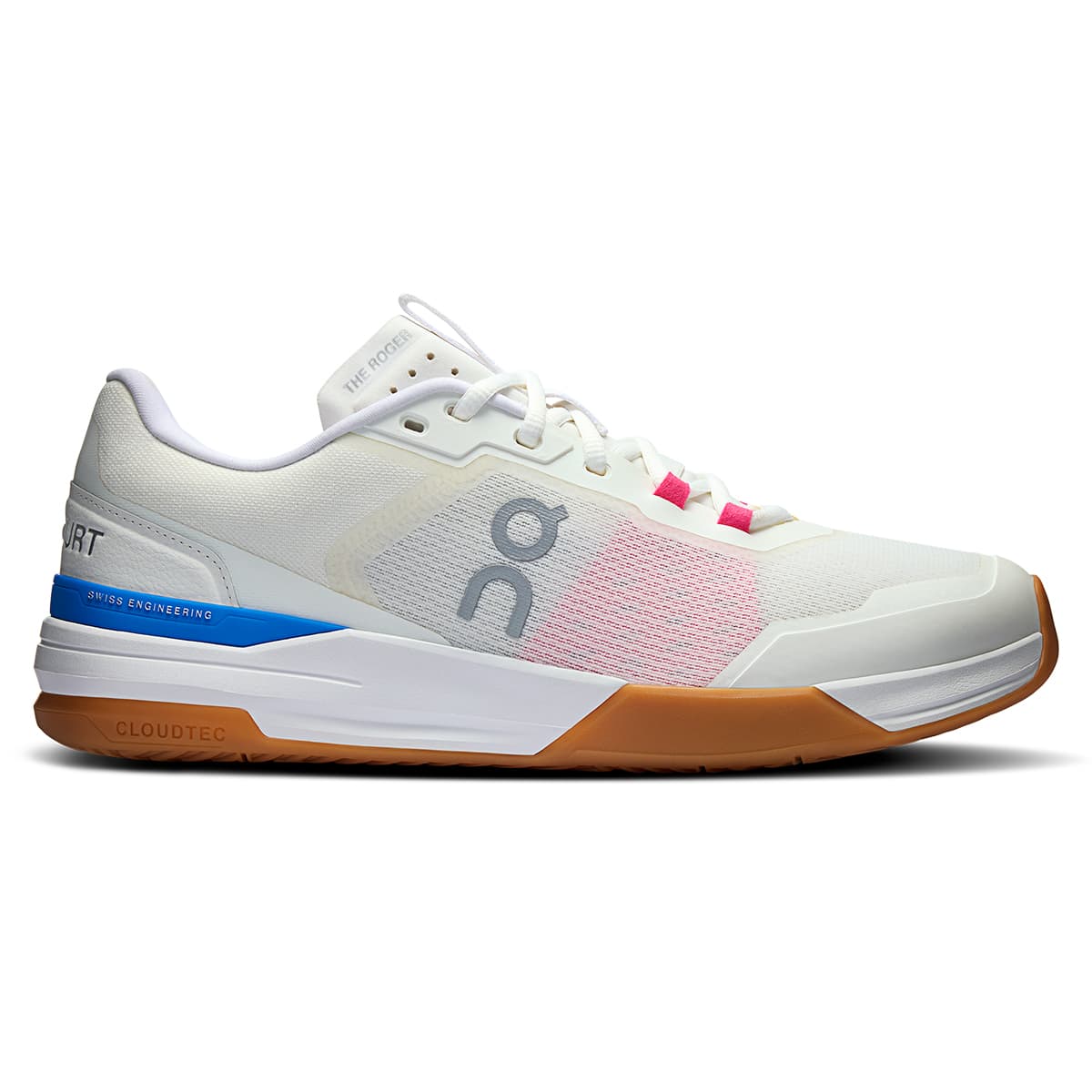 Right side view of the On The Roger Advantage Pro Ivory-Malibu men’s running shoe #color_ivory-malibu