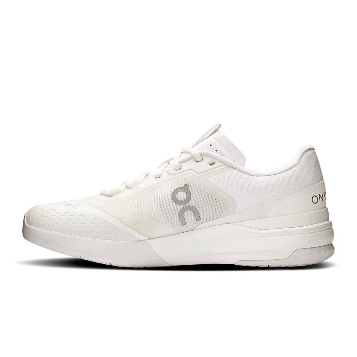 Left side view of the On The Roger Advantage Pro White-White men’s running shoe 