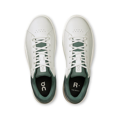 Top view of the On The Roger Advantage White-Olive men’s running shoes 