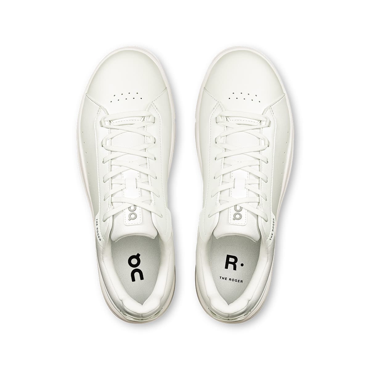 Top view of the On The Roger Advantage White-White men’s running shoes 