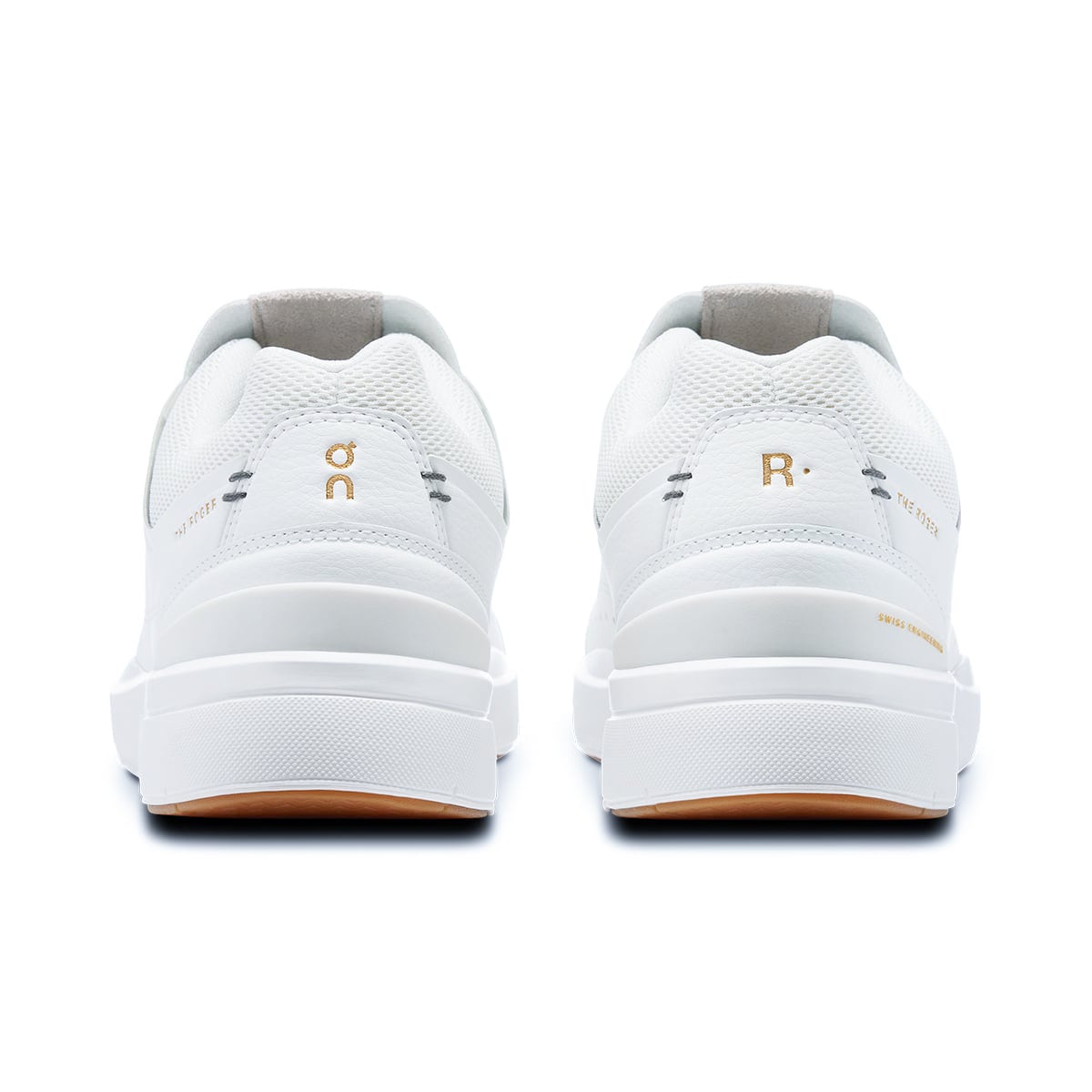 Back view of the On The Roger Centre Court White-Gum women’s running shoe 