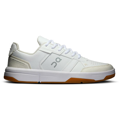 Right side view of the On The Roger Clubhouse White-Ivory men’s running shoe 
