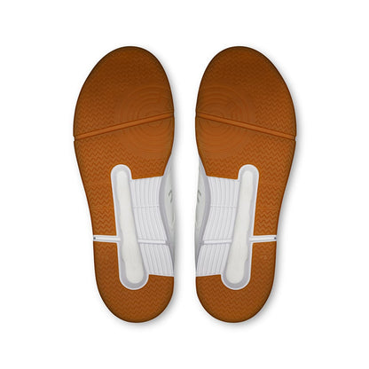 Soles of the On The Roger Clubhouse White-Ivory men’s running shoes 