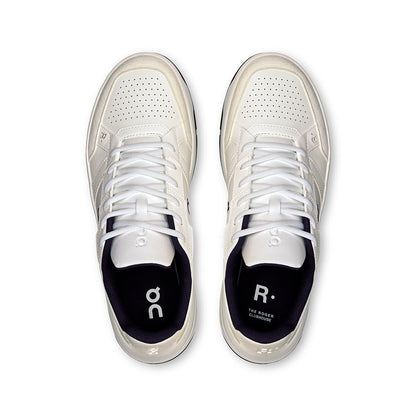 Top view of the On The Roger Clubhouse White Midnight men’s running shoes 