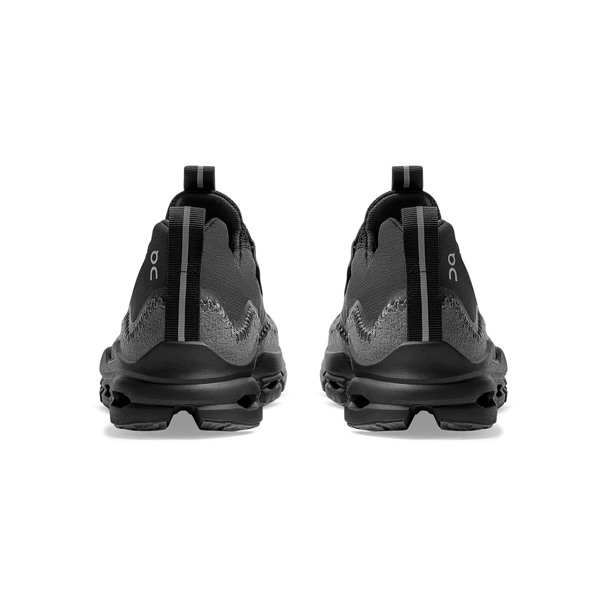 Back view of the On Cloudaway Black Rock women’s running shoe 