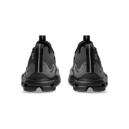 Back view of the On Cloudaway Black Rock women’s running shoe 