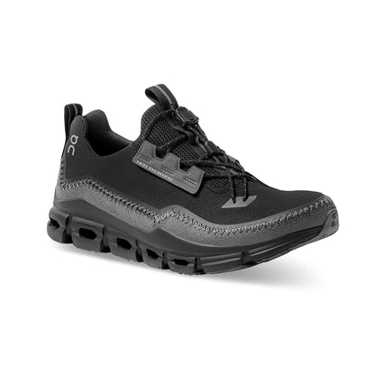 45-degree view of the On Cloudaway Black Rock women’s running shoe 
