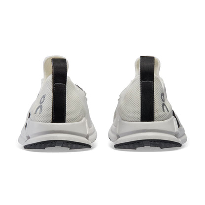 Back view of the On Cloudeasy White Black men's running shoe 