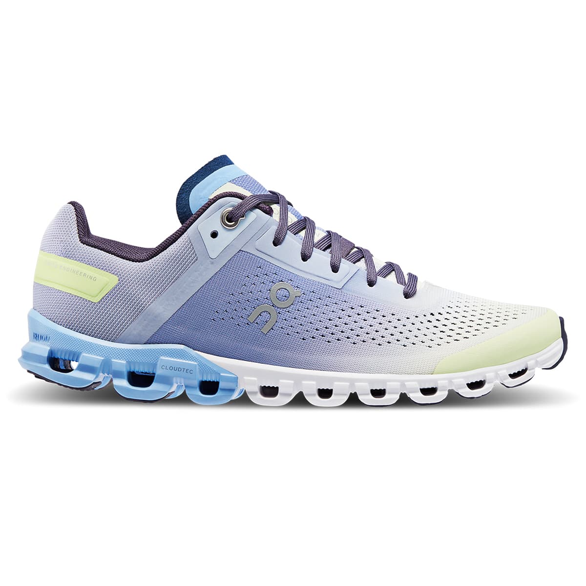 Right side view of the On Cloudflow Nimbus-Seedling women’s running shoe #color_nimbus-seedling
