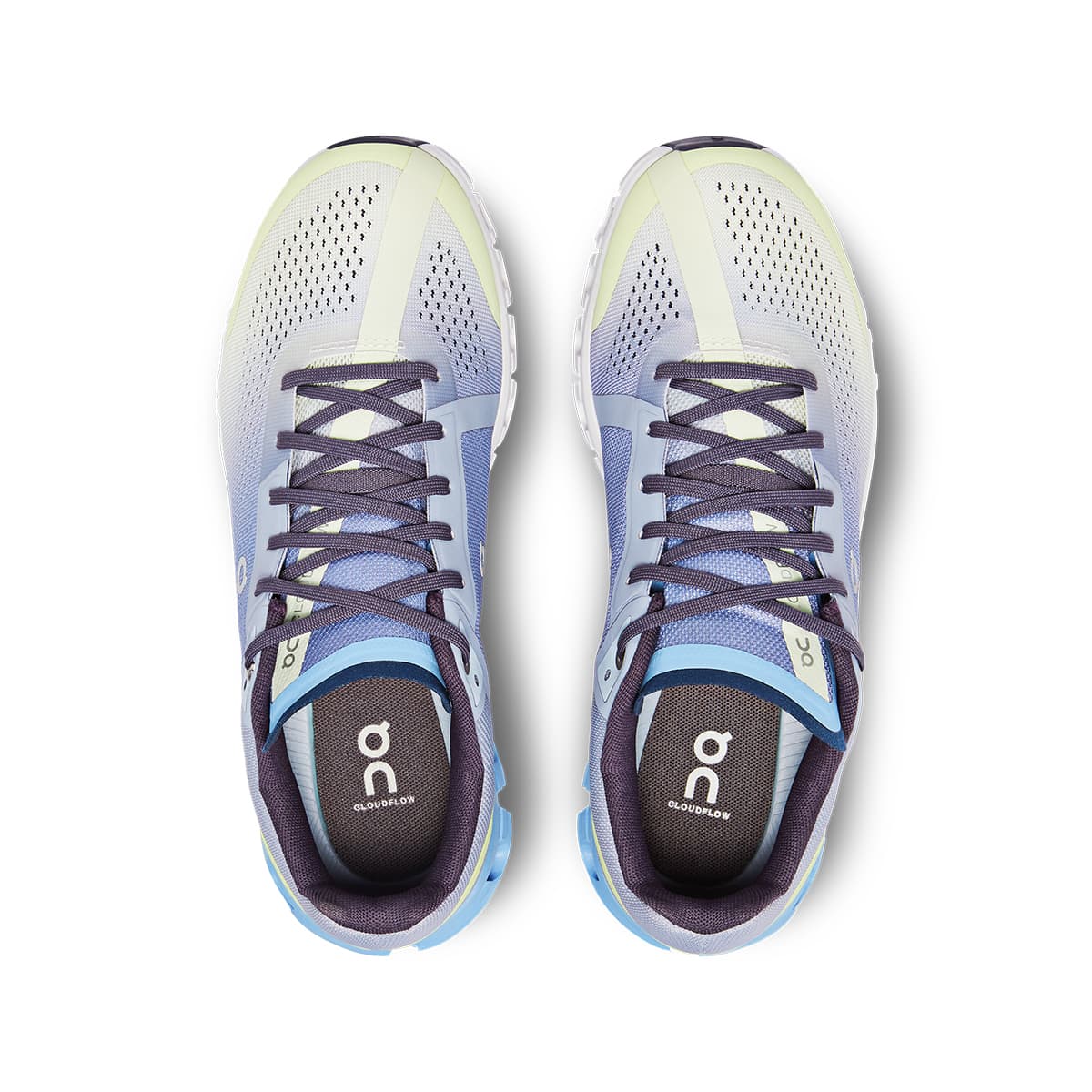 Top view of the On Cloudflow Nimbus-Seedling women’s running shoes #color_nimbus-seedling