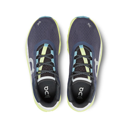 Top view of the On Cloudmonster Iron Hay men's running shoes 