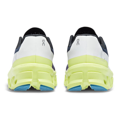 Back view of the On Cloudmonster Iron Hay men's running shoe 