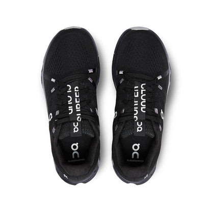 Top view of the On Cloudsurfer 7 All-Black men’s running shoes 