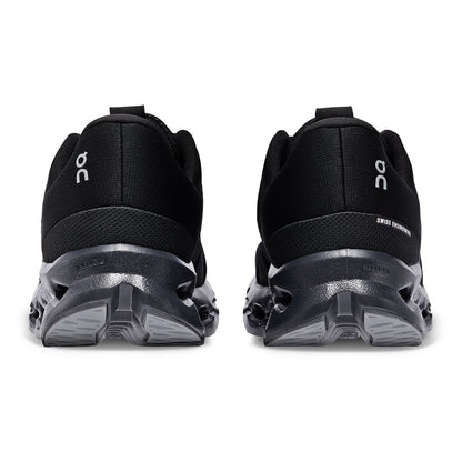 Back view of the On Cloudsurfer 7 All-Black men’s running shoe 