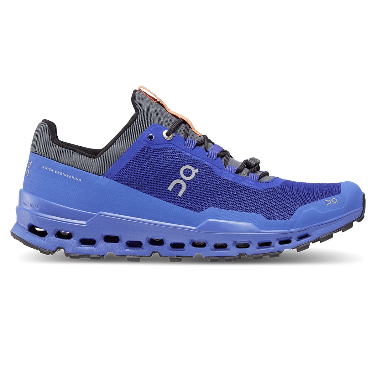 Right side view of the On Cloudultra Indigo Copper men’s running shoe #color_indigo-copper