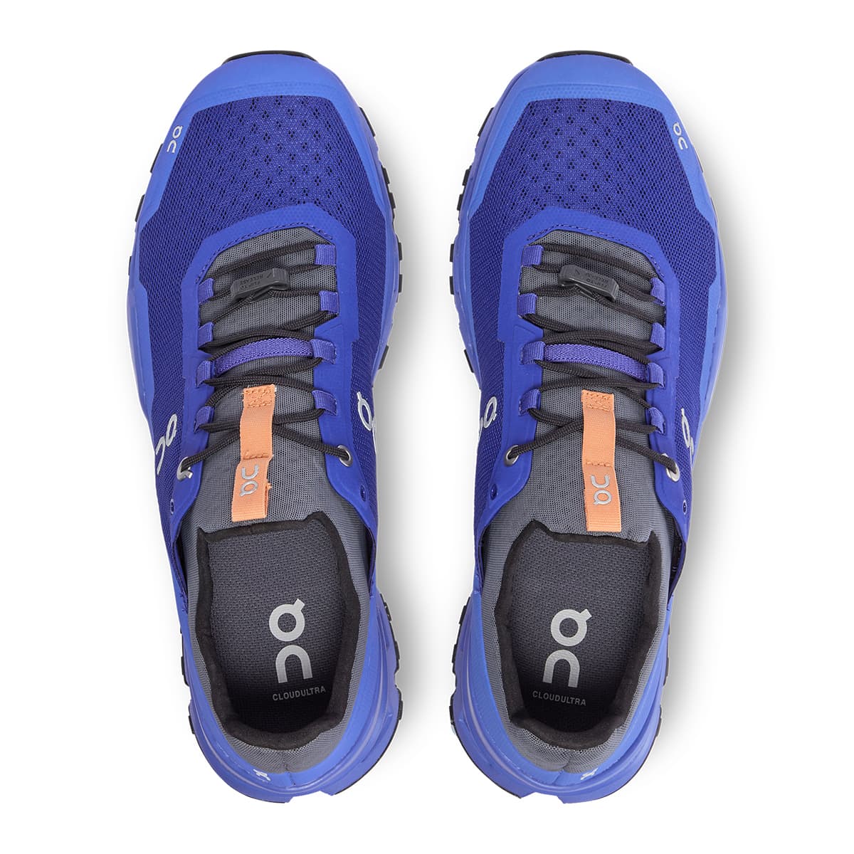 Top view of the On Cloudultra Indigo Copper men’s running shoes #color_indigo-copper
