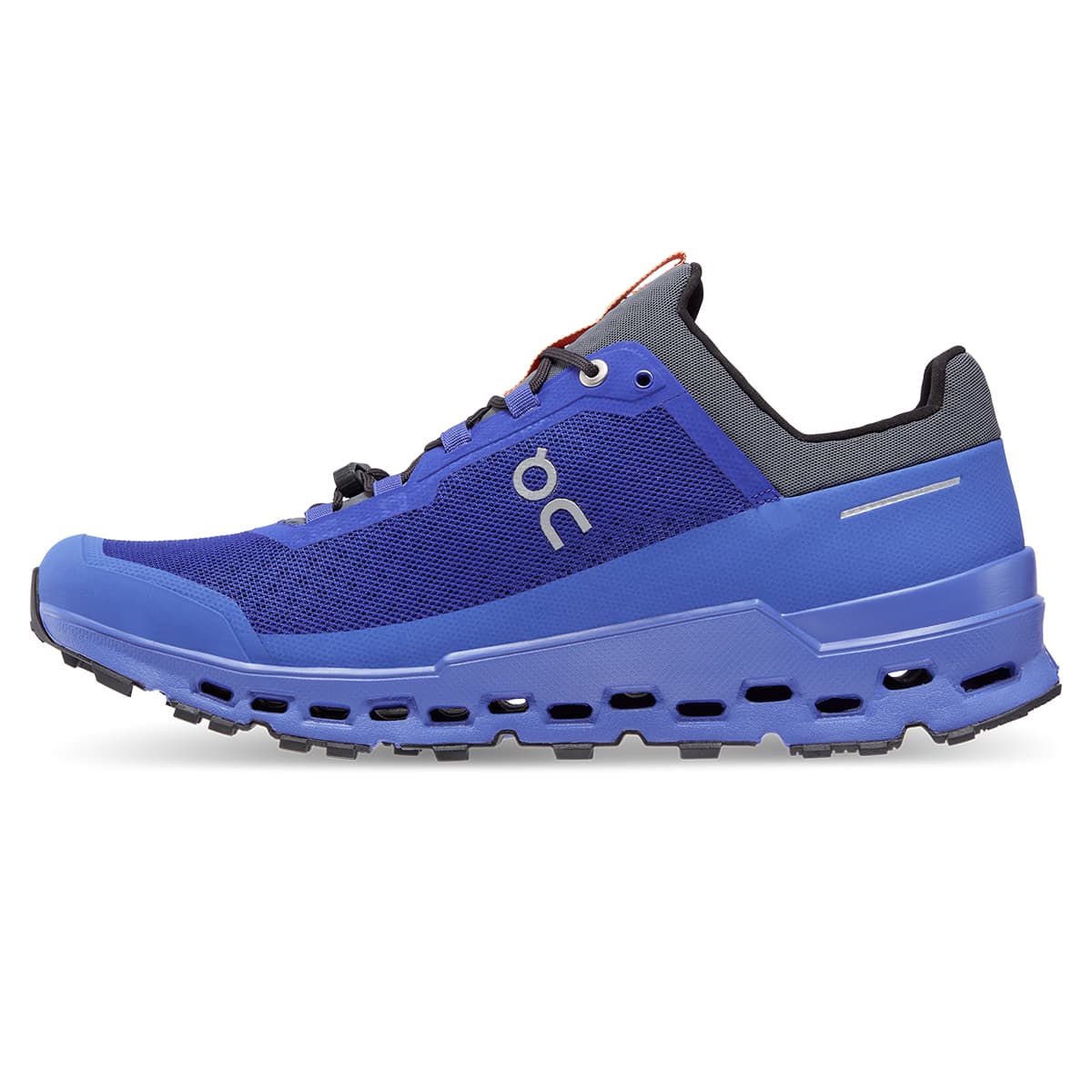 Left side view of the On Cloudultra Indigo Copper men’s running shoe #color_indigo-copper