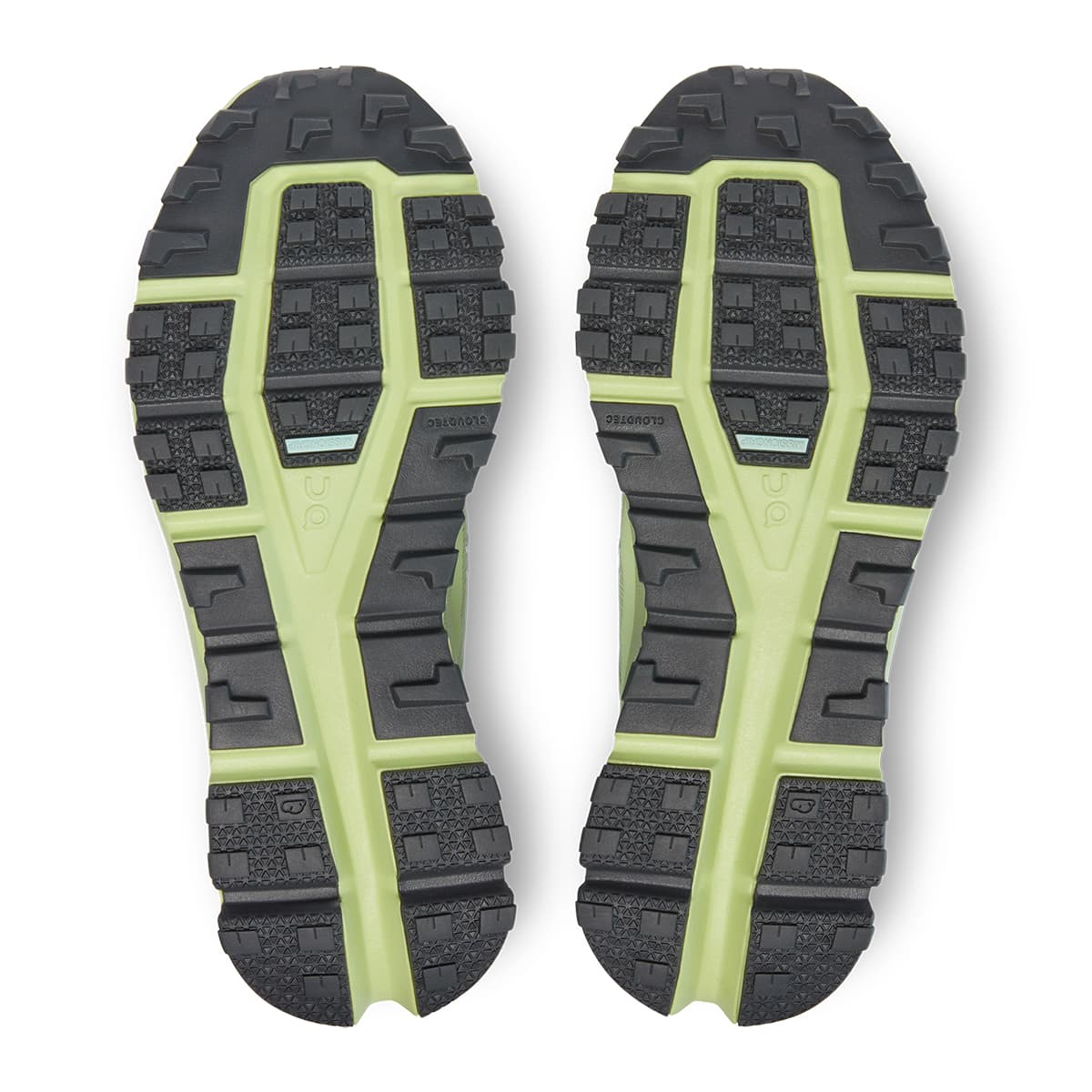 Soles of the On Cloudultra Vine Meadow women’s running shoes #color_vine-meadow
