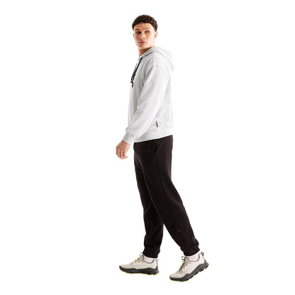Man wearing the On Club Hoodie Colour Crater - Side Profile 