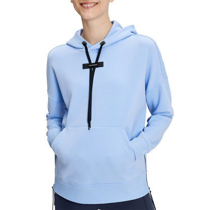 Women wearing the On Hoodie Stratosphere Navy Colour Navy - Front view 