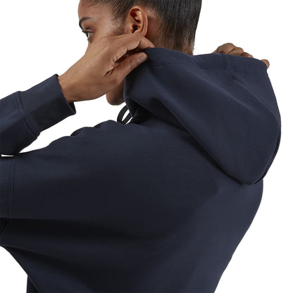 Women wearing the On Hoodie Colour Navy - Back View Hoodie 