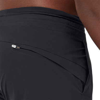 Product shot of the Men’s On Hybrid Shorts Colour Black - Back Zip Pocket 