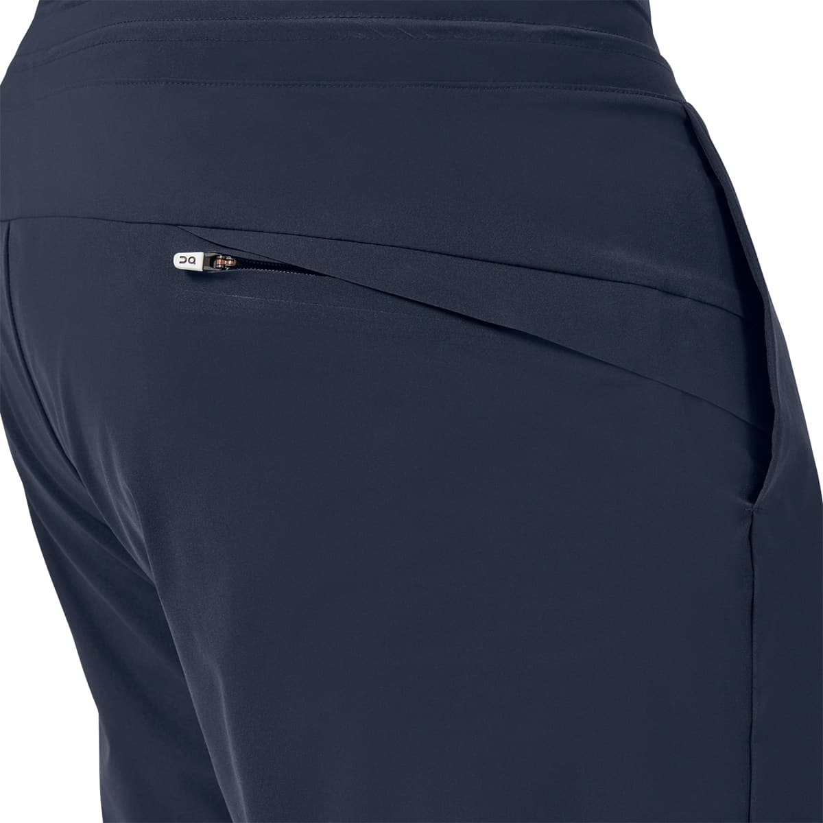 Man wearing the On Hybrid Shorts Colour Navy - Zipped Back Pocket 