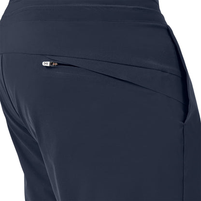 Man wearing the On Hybrid Shorts Colour Navy - Zipped Back Pocket 