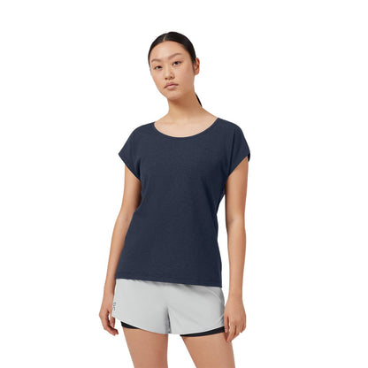 Woman wearing the On On T Colour Navy 