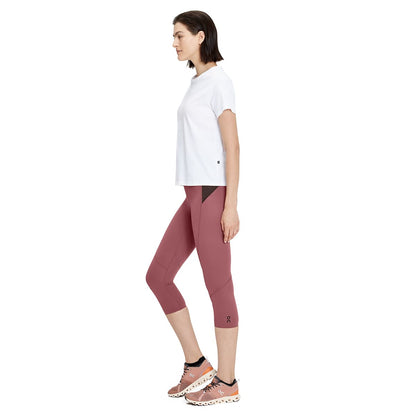 Woman wearing the On On T Colour White - Side Angle 