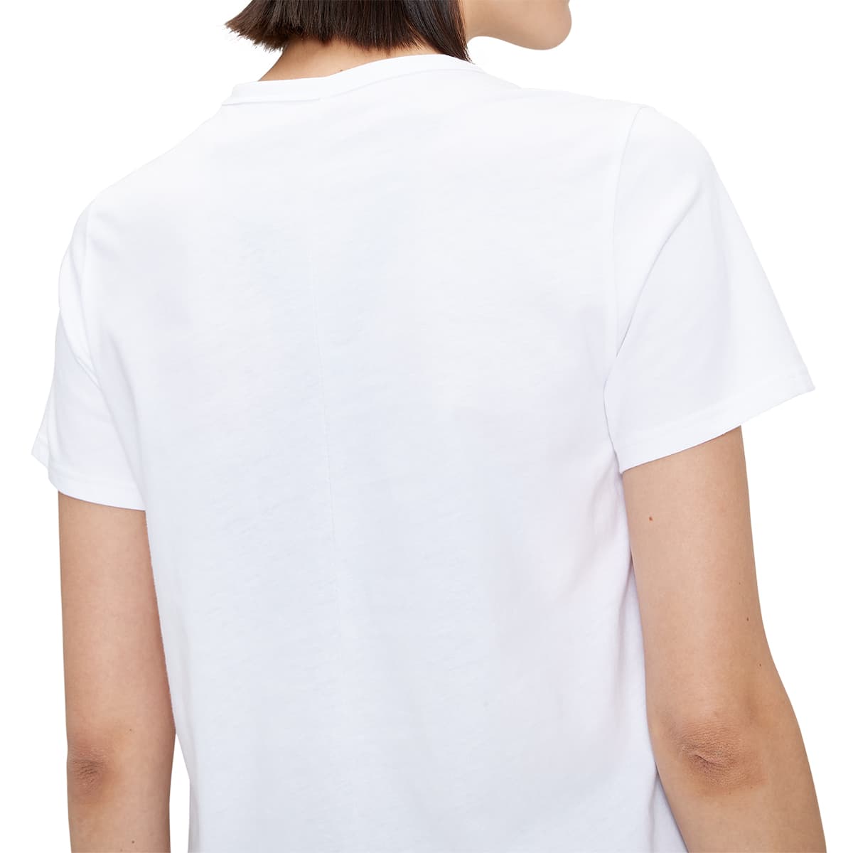 Woman wearing the On On T Colour White - Back View Detail 