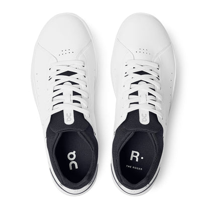 Top view of the On The Roger Advantage White-Midnight running shoes 